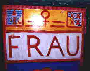 WC Frau  Tuer